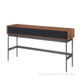 Design moderno de design de madeira retangular tabela de console